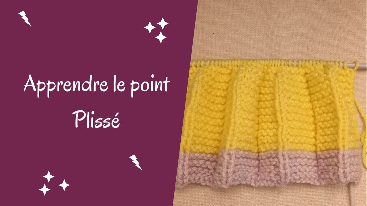 Point plissé au tricot