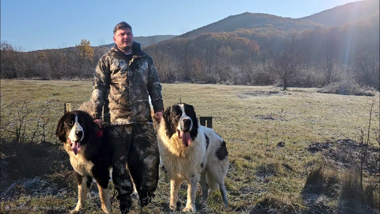 CU CAINII CIOBANESTI URIASI,LANGA PADURE,OVIDIU NU SE TEME DE URS. CIOBANESTI DE BUCOVINA IMENSI.