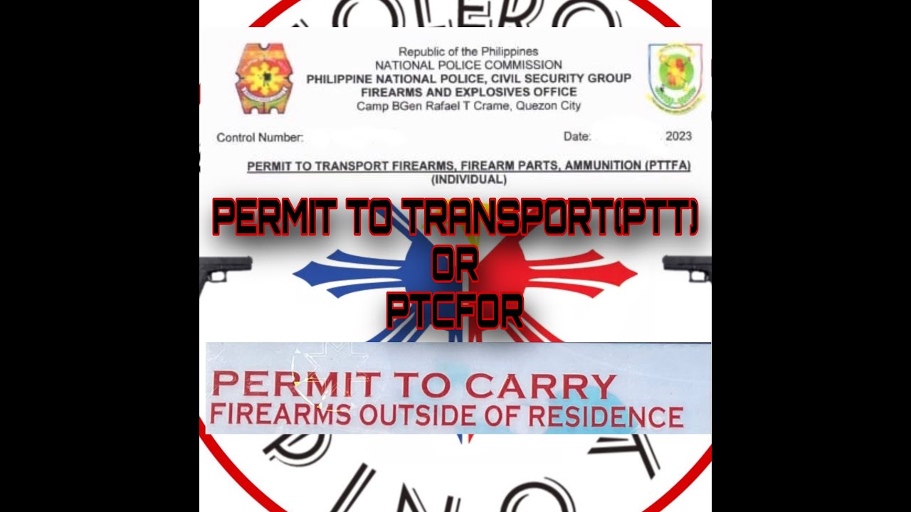 ANO ANG PERMIT TO TRANSPORT(PTT) AT PERMIT TO CARRY FIREARM OUTSIDE OF RESIDENCE (PTCFOR)