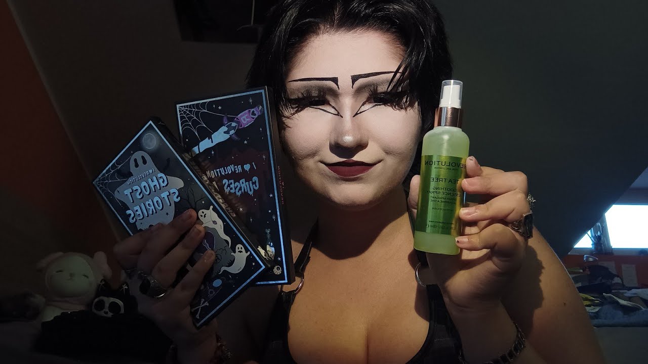 ASMR | revolution haul and doing my goth makeup