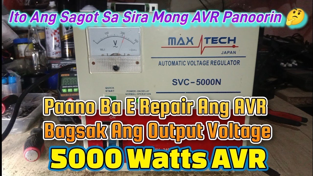 MaxTech SVC-5000 AVR (Automatic Voltage Regulator) Bagsak Ang Voltage Output #share #repair #avr