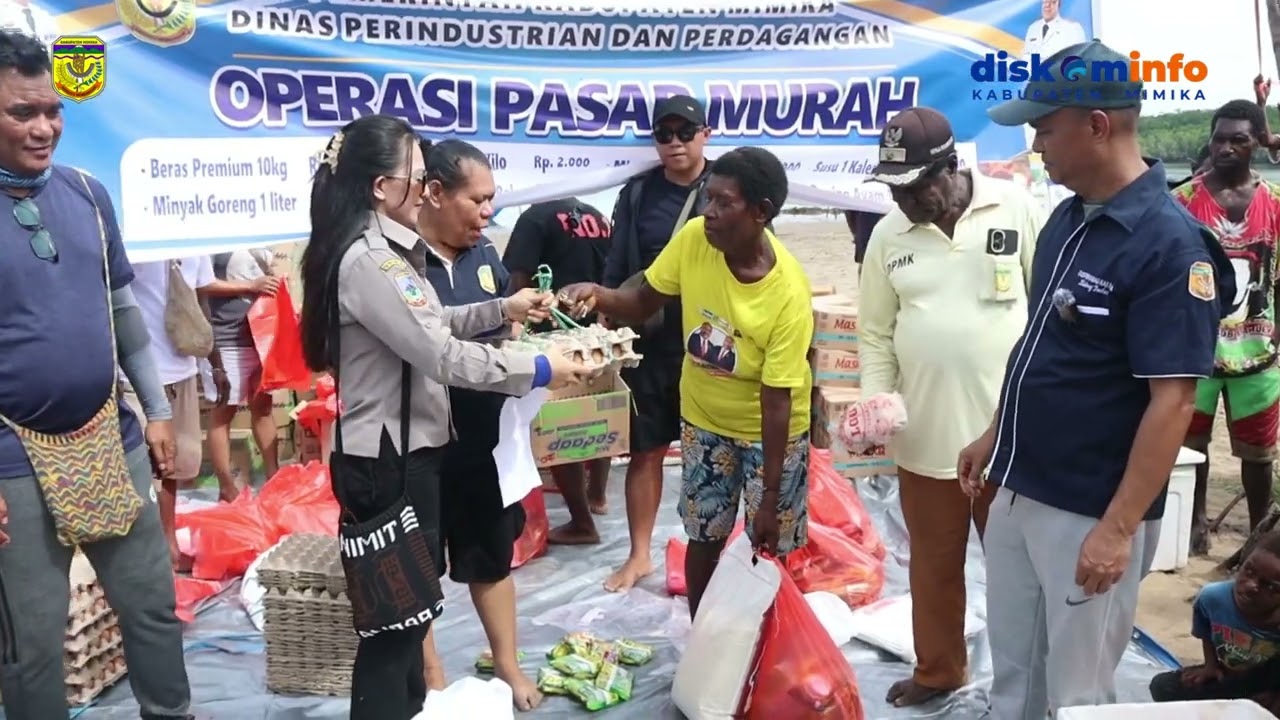 Disperindag Mimika Gelar Operasi Pasar Murah di Kampung Ipaya, Harga Disubsidi Hingga 90 Persen