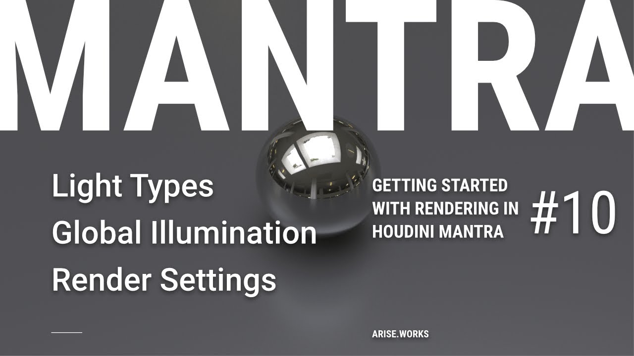 Types of Lights, Global Illumination, Render Noise and Settings  — Rendering with Mantra ep. 10