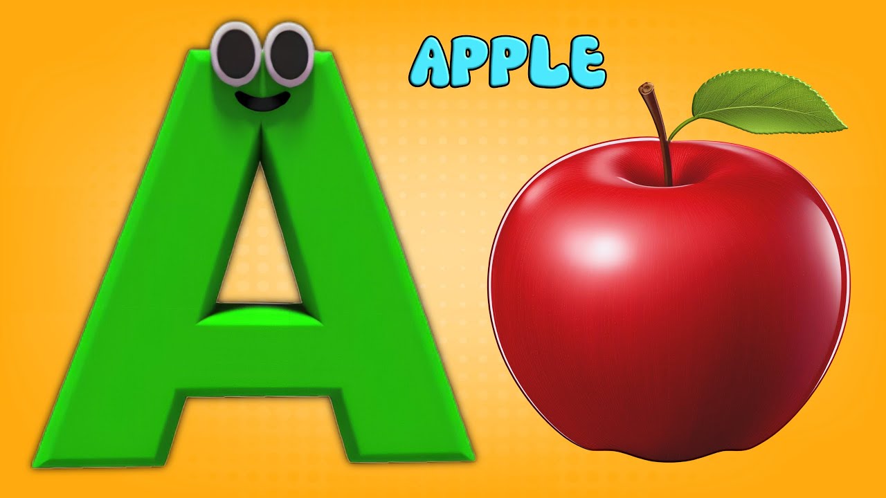 ABC Song Phonics - Toddler Learning A for Apple , Number Song , Babies , Colour, Shapes, 123 , abc