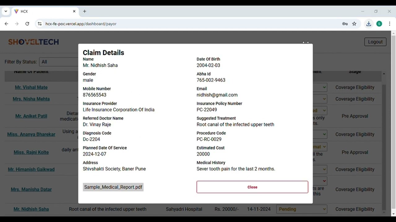 Leveraging NHCX Platform in simplifying claims