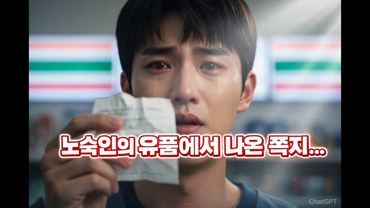 “노숙인의 유품에서 나온 쪽지… 편의점 알바생은 오열했습니다”