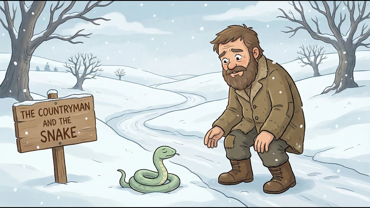 Reading Report｜The Countryman and the Snake｜Bilingual Story｜StoryTime Kids ｜EP77