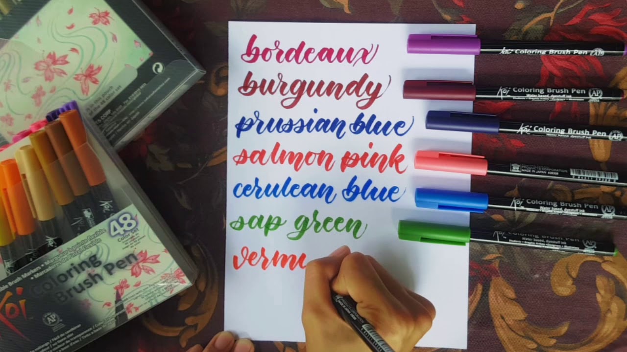 Sakura Koi Coloring Brush Pen Swatch | Favorite Colors