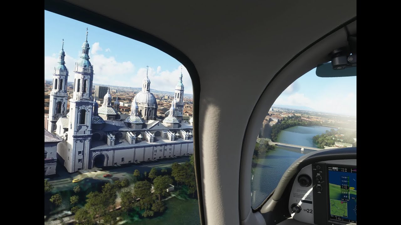 Microsoft Flight Simulator ciudad de Zaragoza