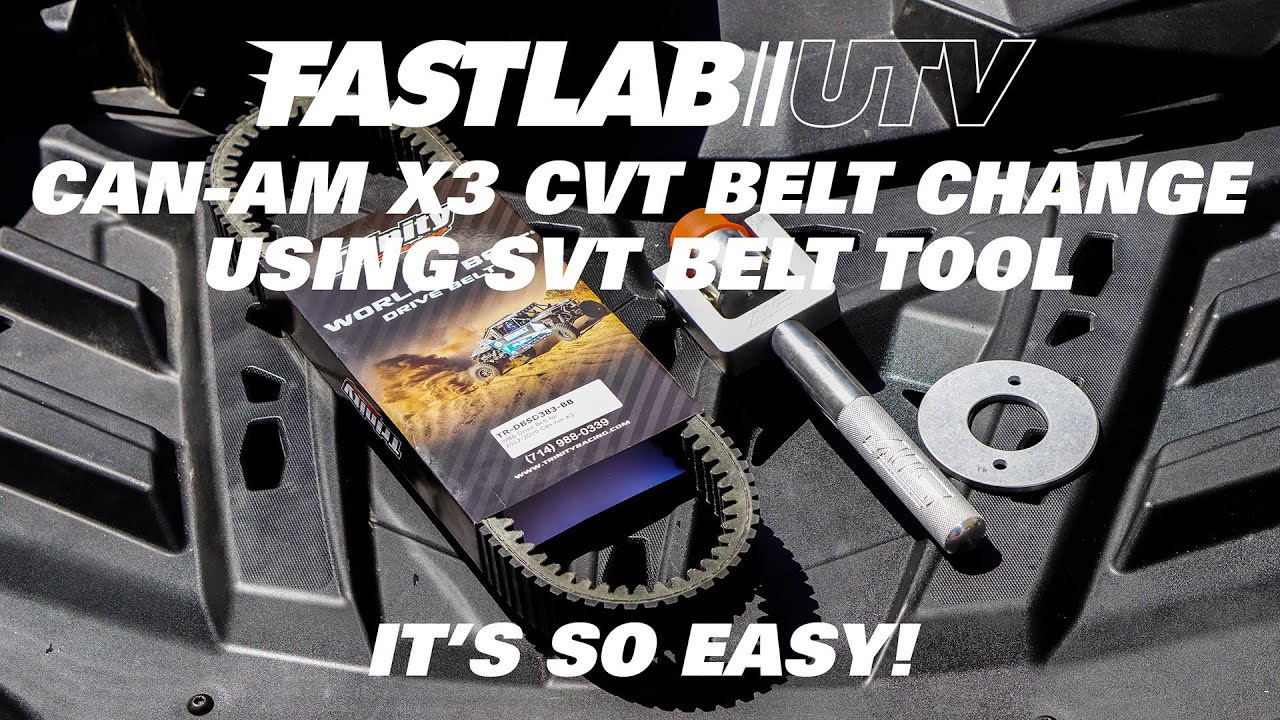 FastLab UTV Can-Am X3 belt change using the STV belt tool. It's so easy!!