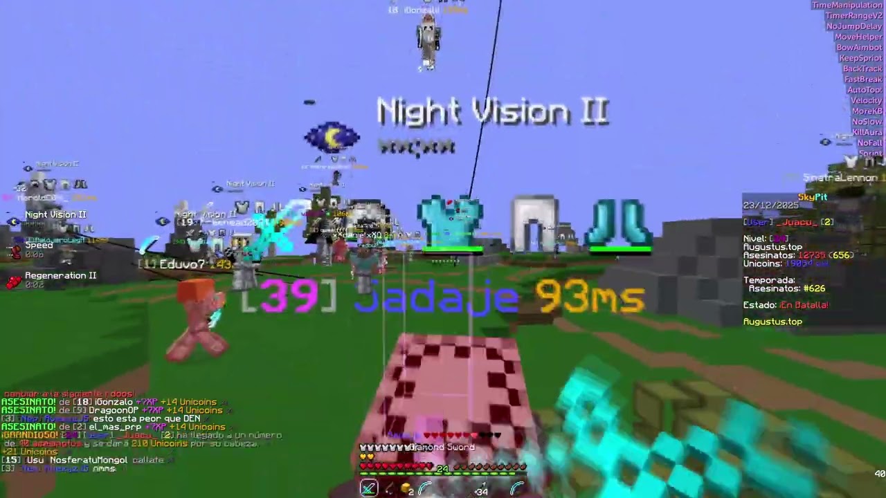 Cheating in skypit w/ @SierpeGangPit  | Augustus client | killaura, autoblock, velocity...