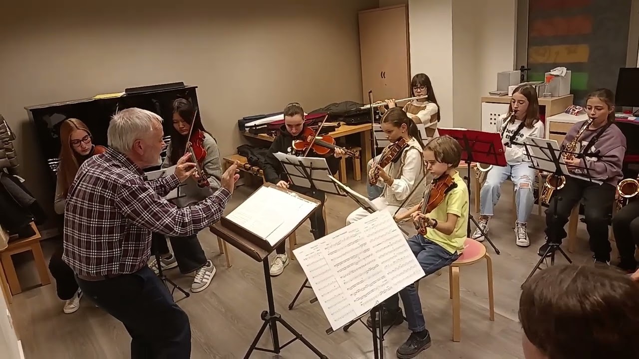 Ensayando con la orquesta para el Concierto de Santa Cecilia 2025