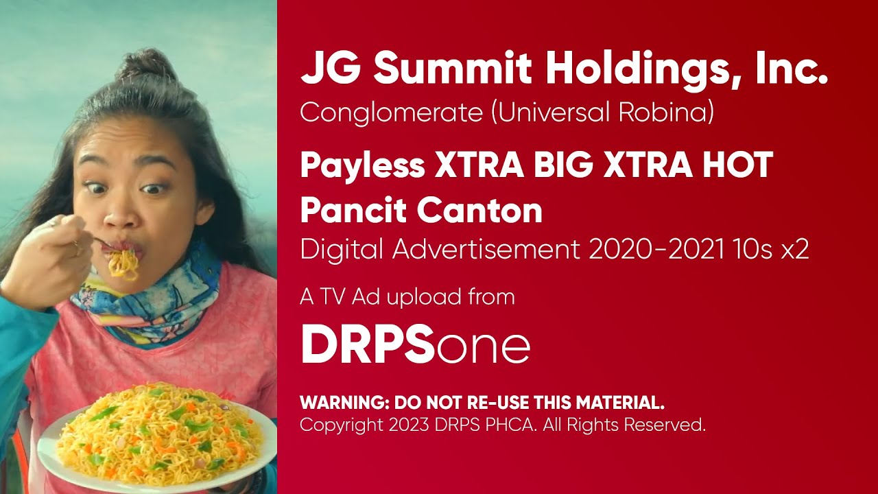 Payless Xtra Big Xtra Hot Pancit Canton Digital Ad 2020-2021 10s x2 (Philippines)