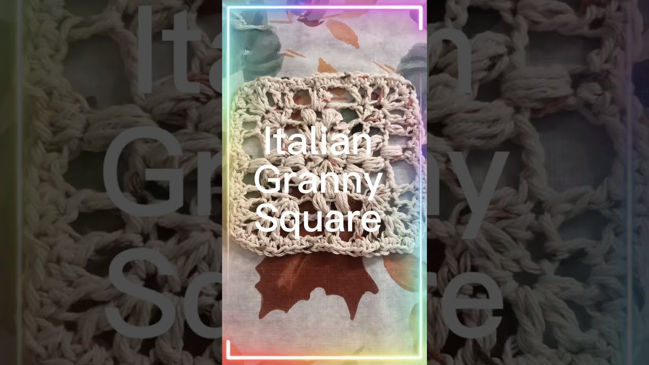 Vintage Crochet Pattern: Italian Granny Square🟩 ⬜🟥