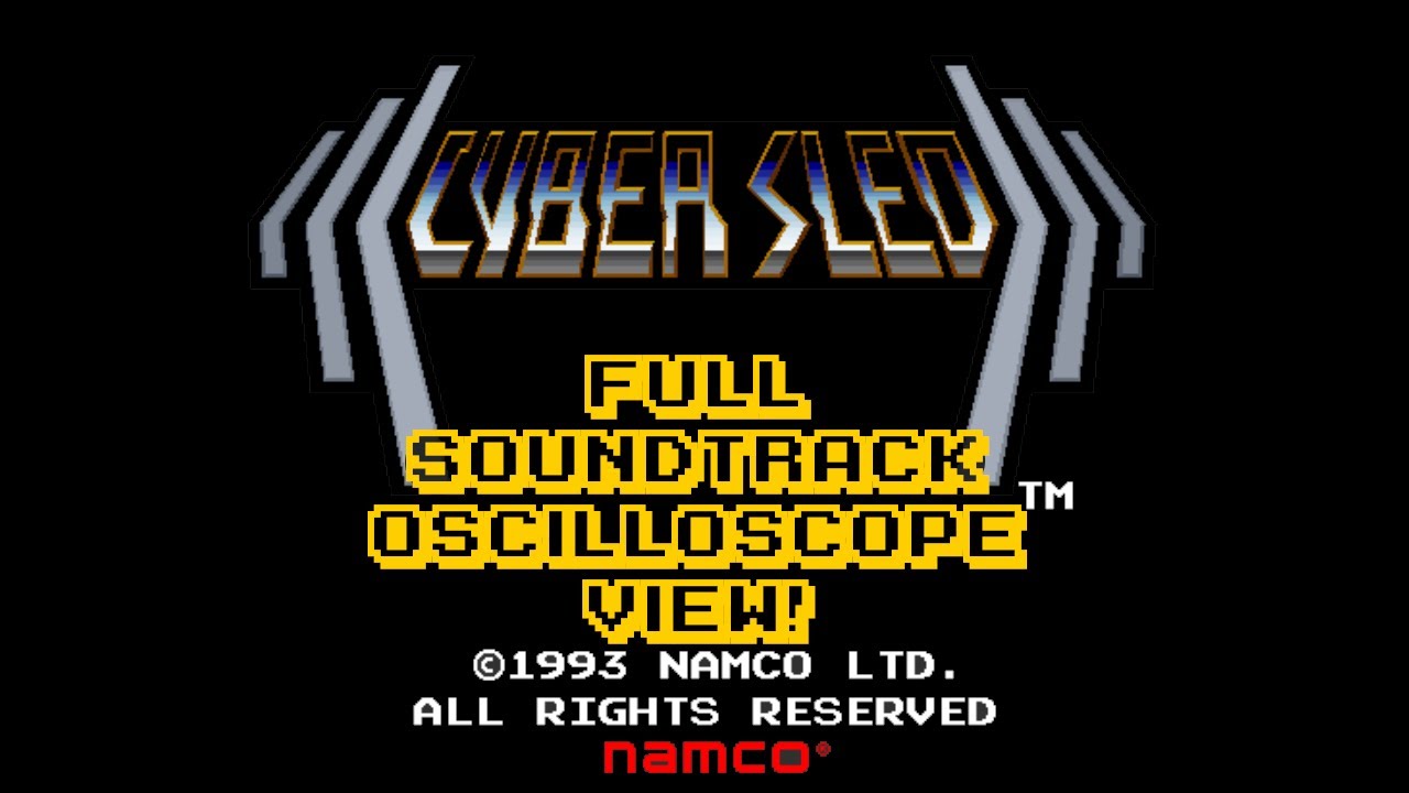 Cyber Sled (ARCADE) - Full Soundtrack - In Oscilloscope and (PSX) Gameplay View!