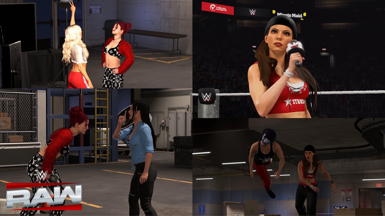 WWE 2K25 RAW - ALEXA CAUSES A COMMOTION BACKSTAGE + CRISTINA CALLS ASUKA OUT FOR A FIGHT