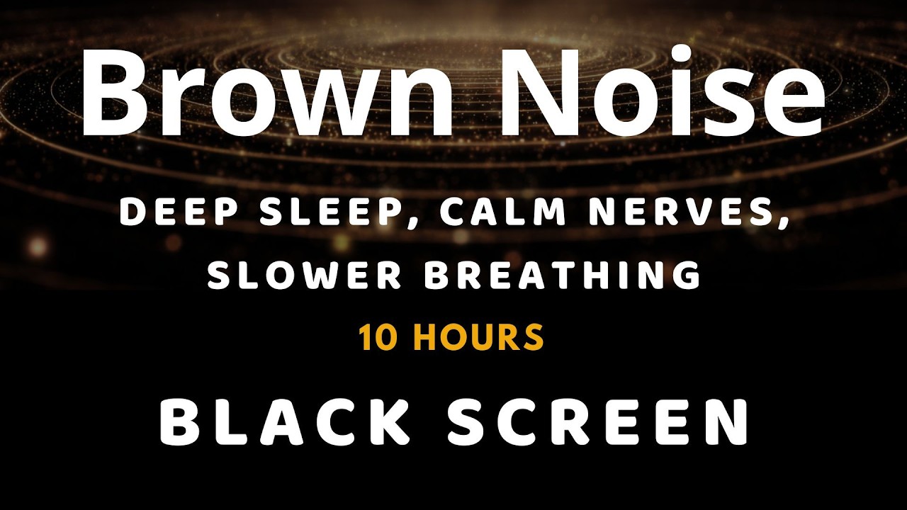 Stop Thinking Tonight 😴 Brown Noise Black Screen for Ultimate Sleep Reset