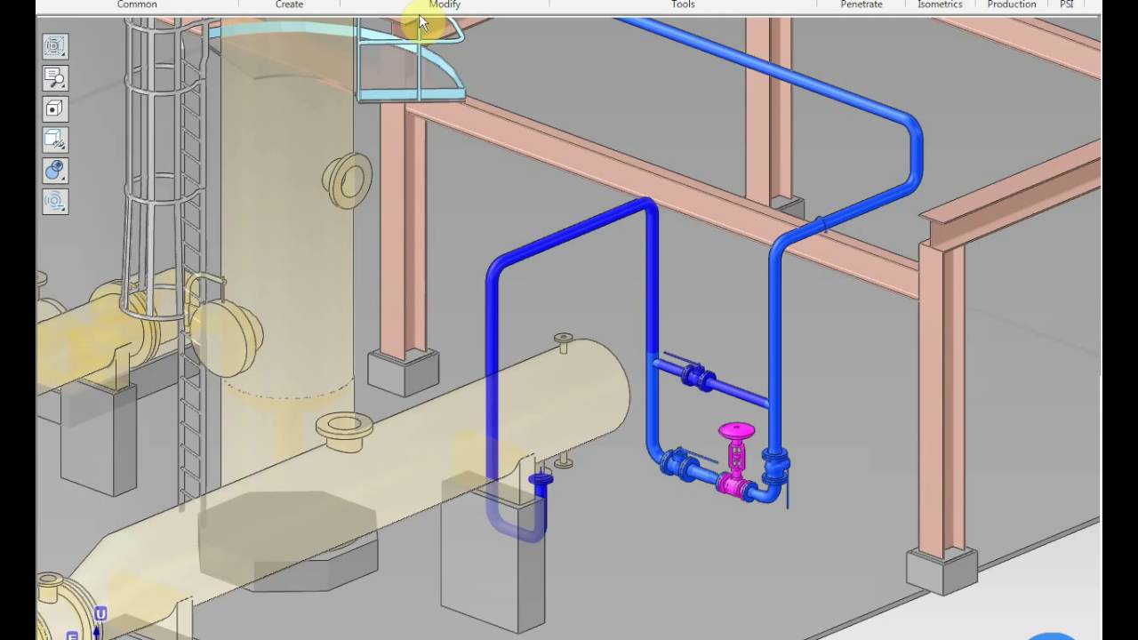 Create Piping in 3D Model (E3D)