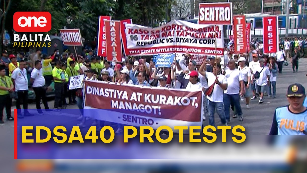 Mga grupo, nagmartsa sa People Power Monument para sa EDSA40 | One Balita Pilipinas