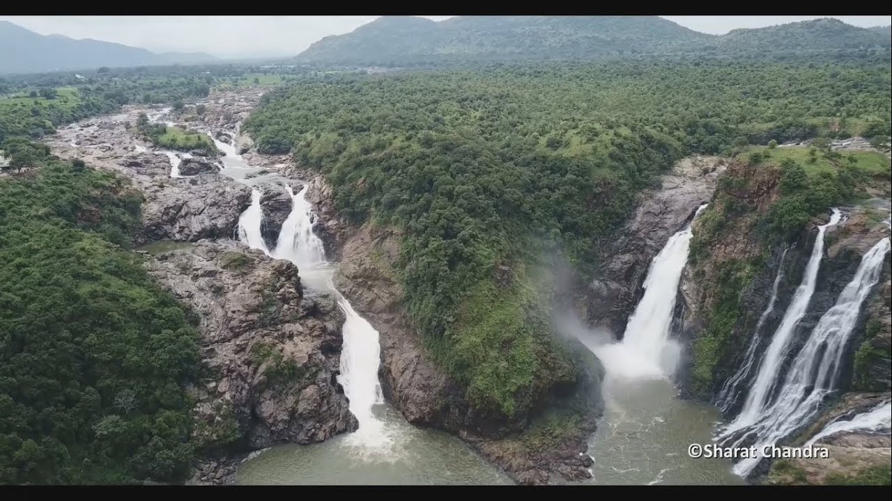 Aerial View of Shivanasamudra Waterfalls | Karnataka