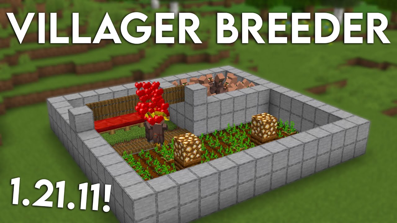 NEW UPDATED Minecraft Java 1.21.11 Villager Breeder Tutorial Easy