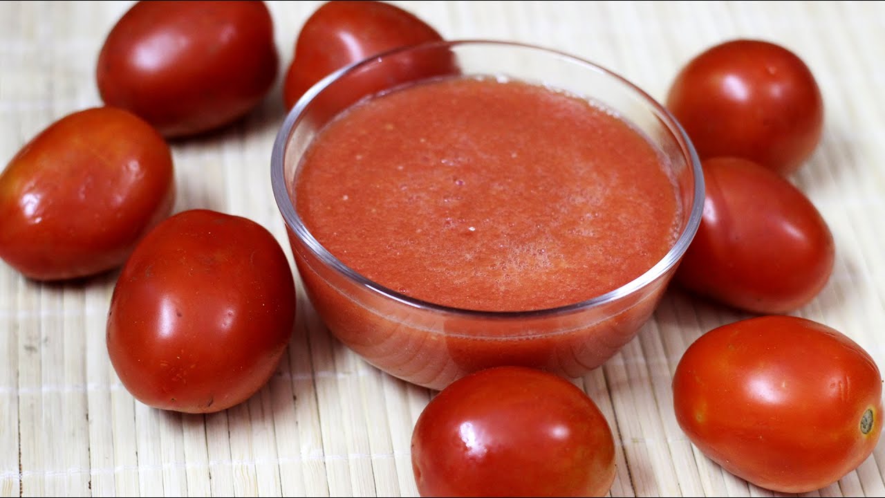 How to make tomato puree  -  Quick and easy tomato puree recipe