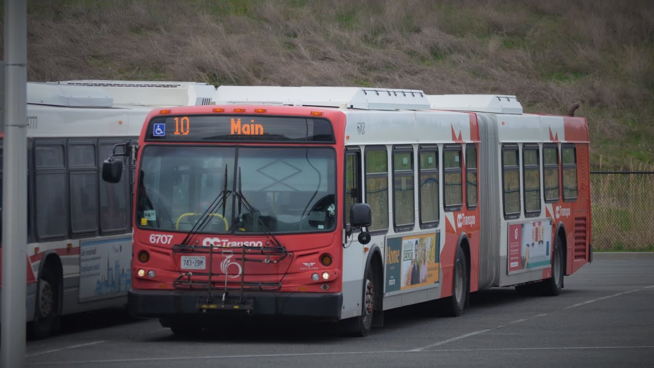 OC Transpo 2011 New Flyer D60LFR #6707 | 10 Main - Hurdman Northbound