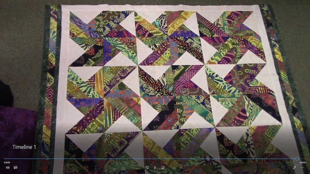 Part 2: Finishing up the Tradewinds Quilt with an Indian Batik Jelly Roll