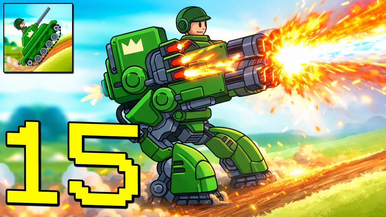Hills of Steel - Gameplay Walkthrough Part 15 - Shooting, Update Tank, Solo vs Team, (Android,iOS)