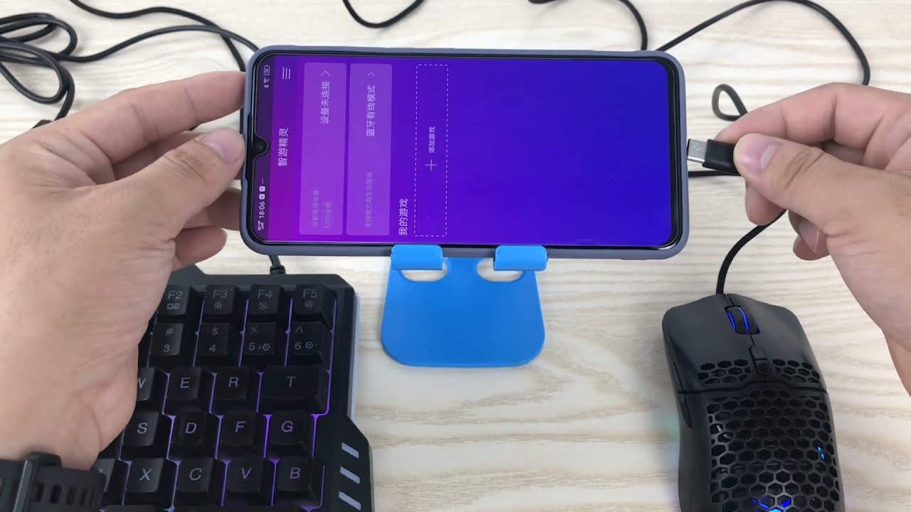 Gamwing Mix Lite Mobile Game Keyboard and Mouse Combo pack PC Gaming Experience to mobile games.