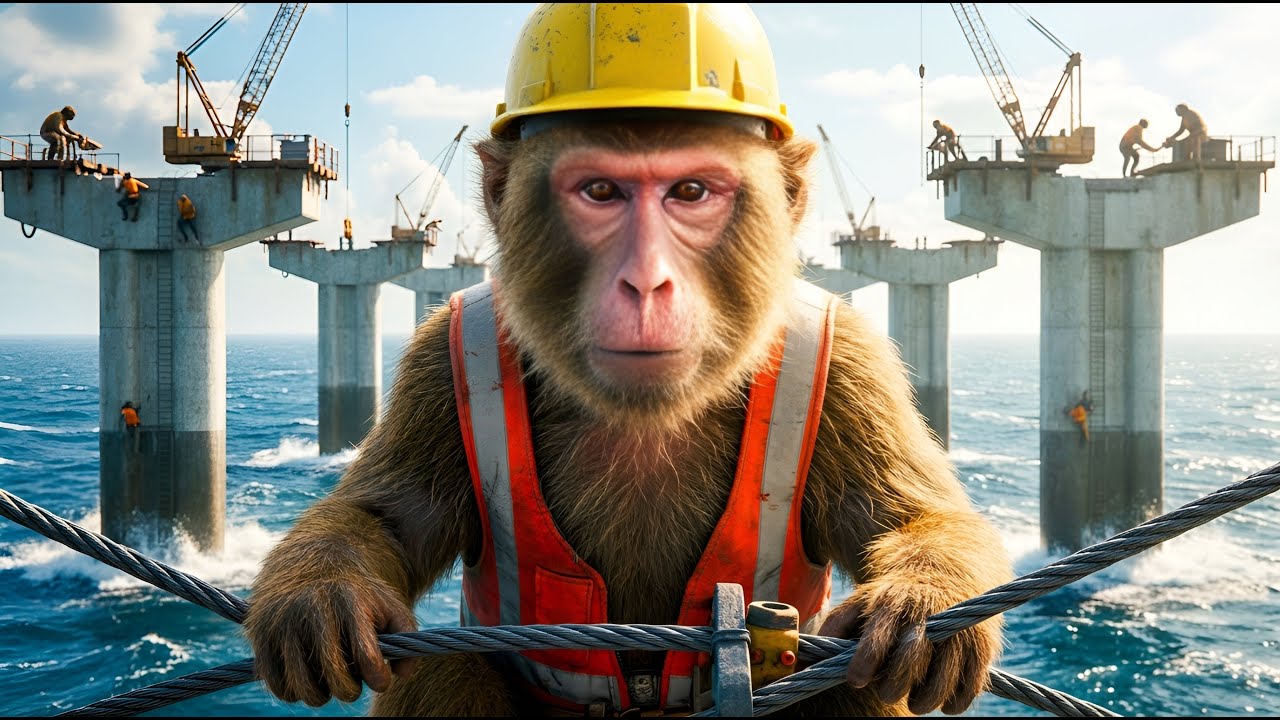 Indian Monkeys Build the World’s Longest Ocean Bridge 😱 | Unreal Construction (4K)