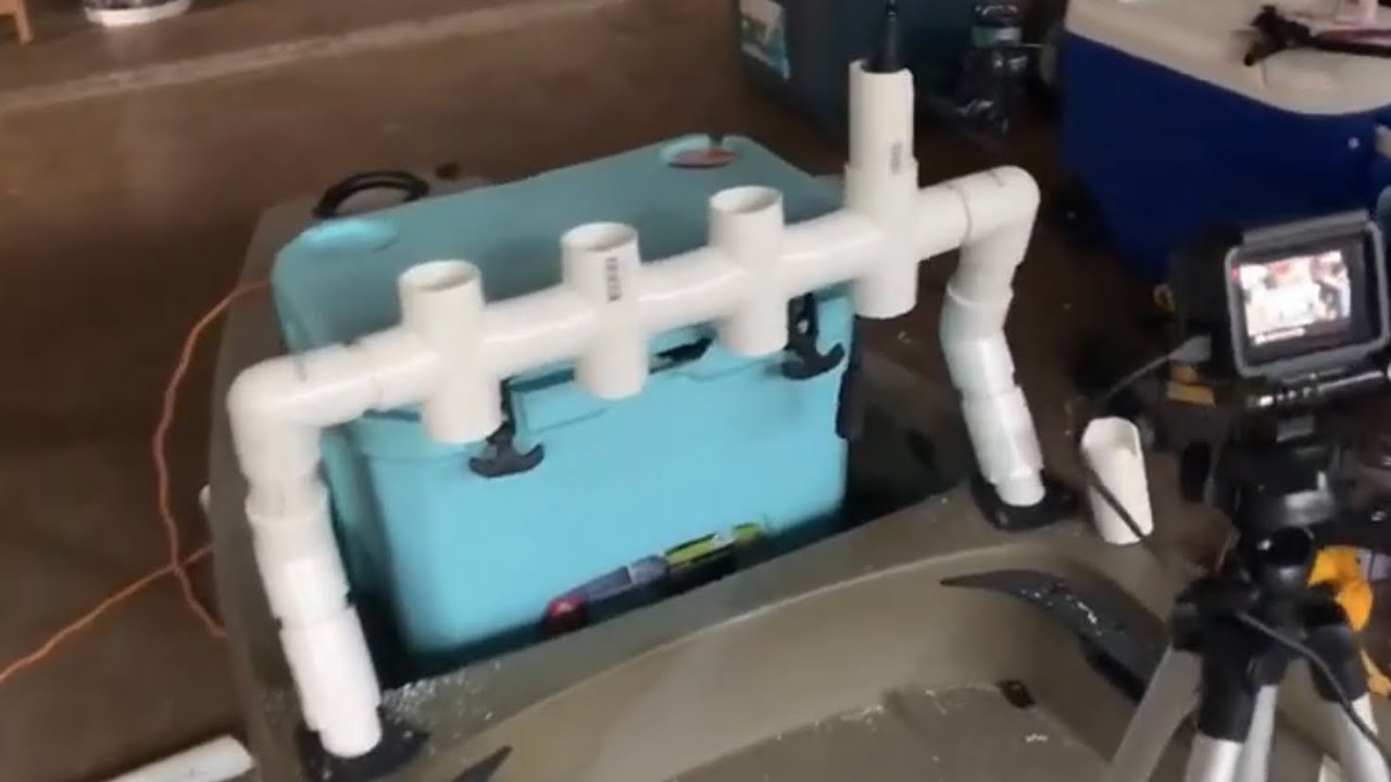Como hacer un porta cañas para tu cayak , fácil , económico y muy duradero