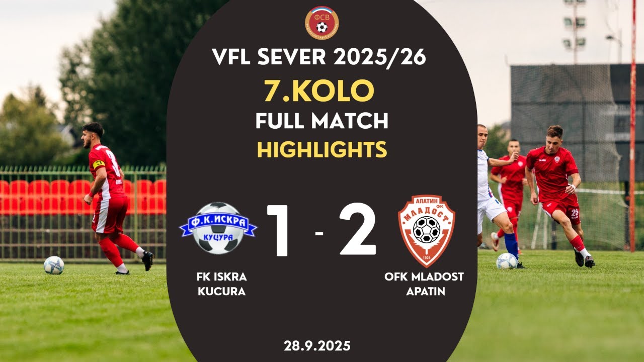 FK Iskra Kucura - OFK Mladost Apatin 7.Kolo VFL Sever 25/26 Highlights