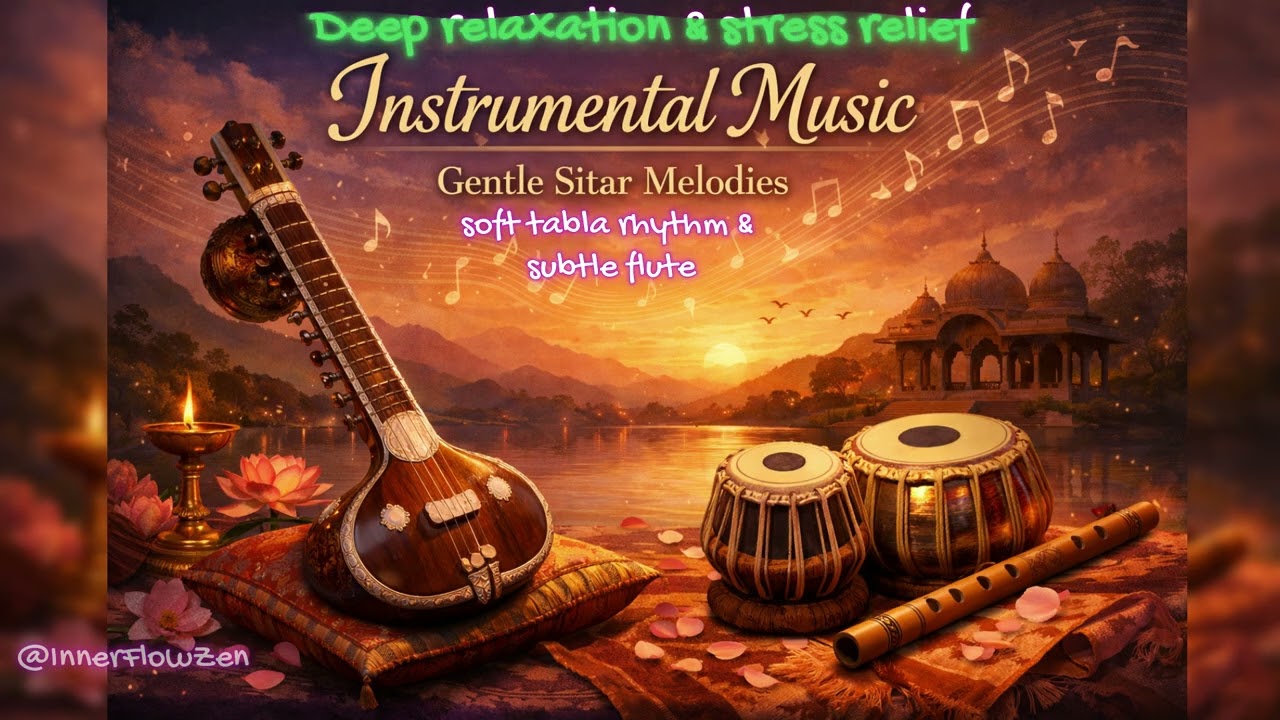 Sitar Tabla Relaxing Instrumental Music | Peaceful Indian Classical Meditation Music