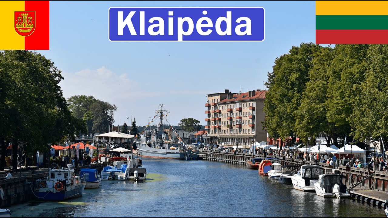 Lithuania, Klaipėda walking in city centre , old town and city park [4K]