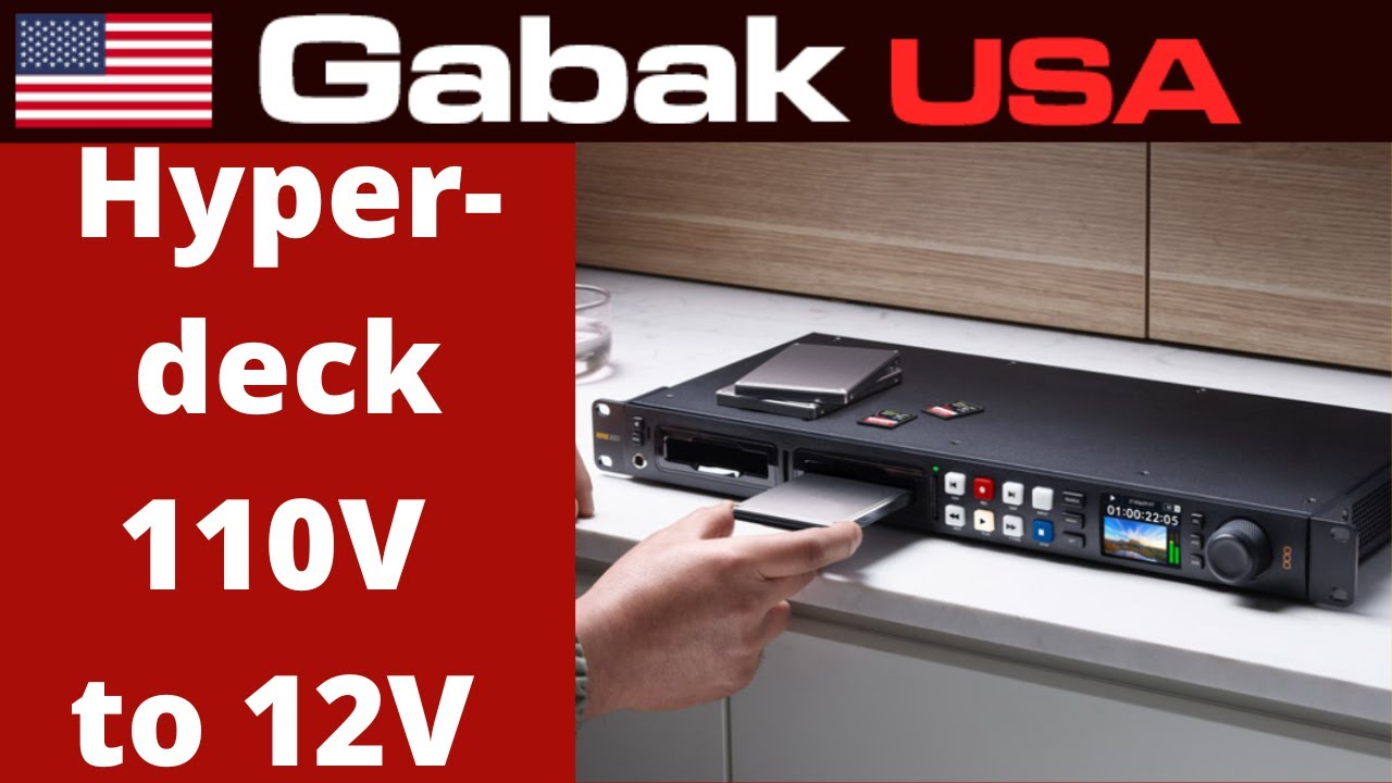HyperDeck conversion 110v to 12v and noise reduction - GabakUSA