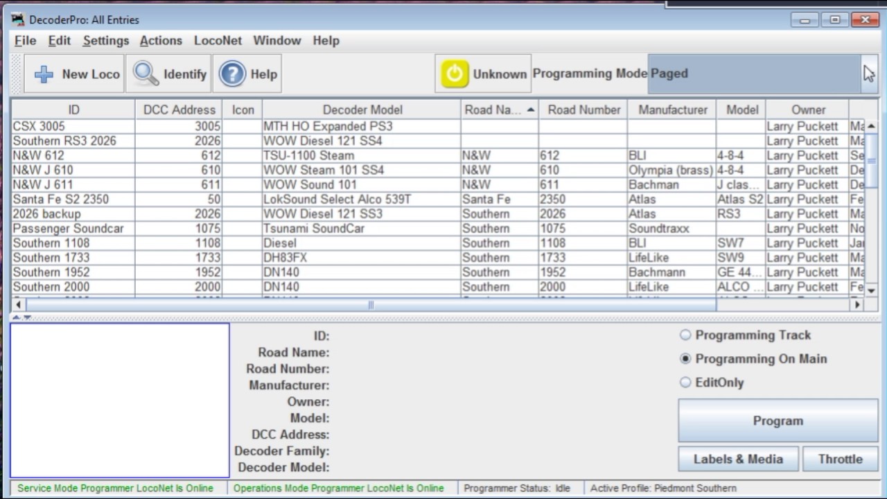 DCC Tips, DecoderPro Com Ports (8)