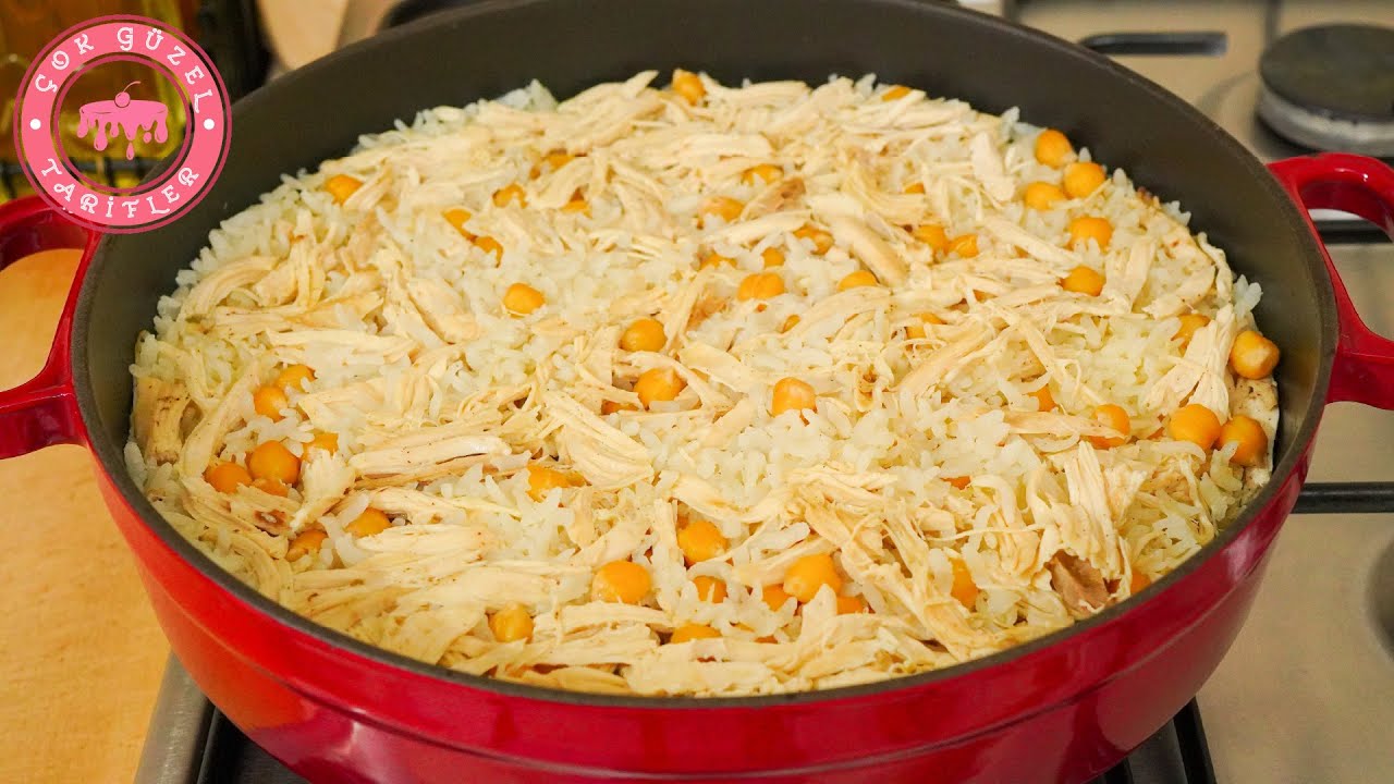 İftara Bu Yemek Harika👌 Yanına Çorba ve Salata Yeter😍 Nohutlu Tavuklu Pilav Tarifi, Pilav Üstü Tavuk