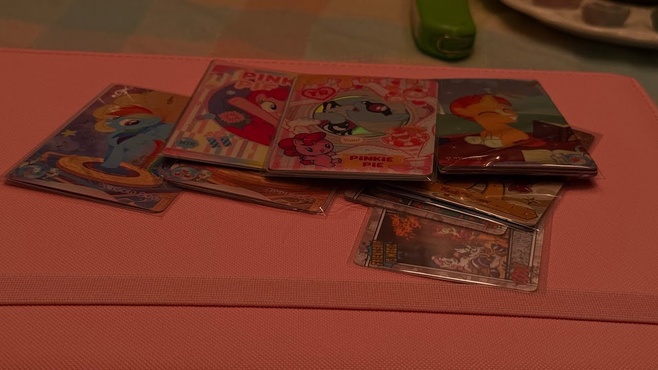 asmr tapping and tracing my new my little pony card collection