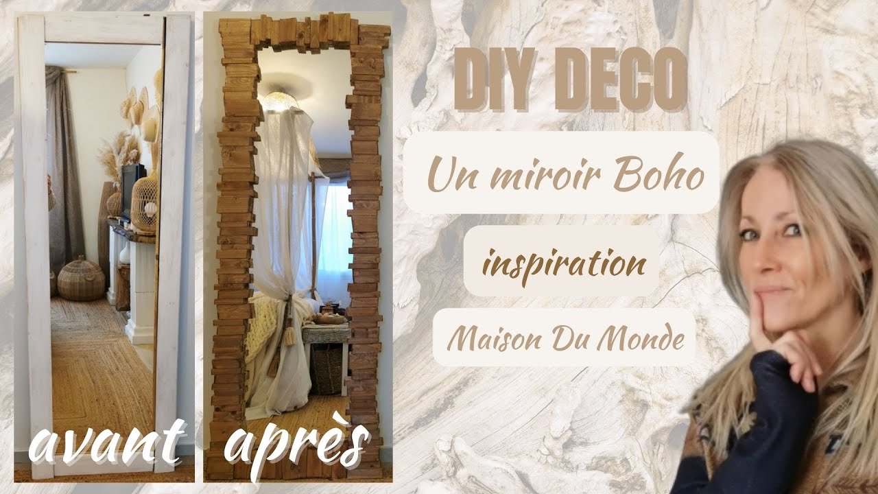 DIY DECO BOHO / UN MIROIR BOHO INSPIRATION MAISON DU MONDE