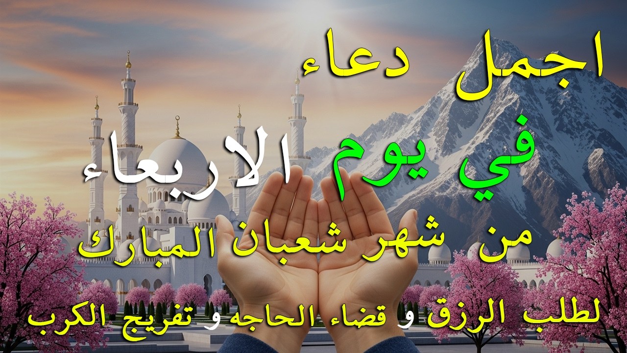 دعاء فى يوم الاثنين المستجاب دعاء يوم 7 من شهر شعبان للرزق والشفاء العاجل وقضاء الحوائج 🤲(4k)
