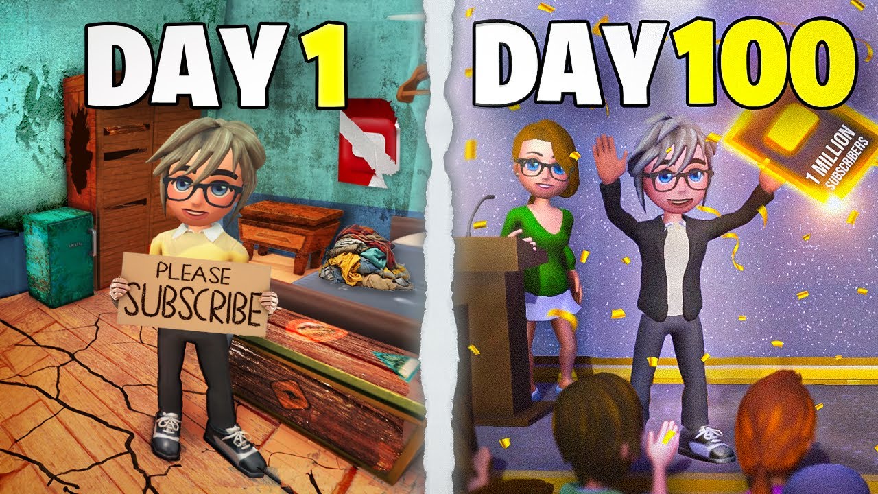 I Spent 100 Days Becoming The #1 Youtuber - Youtuber Life