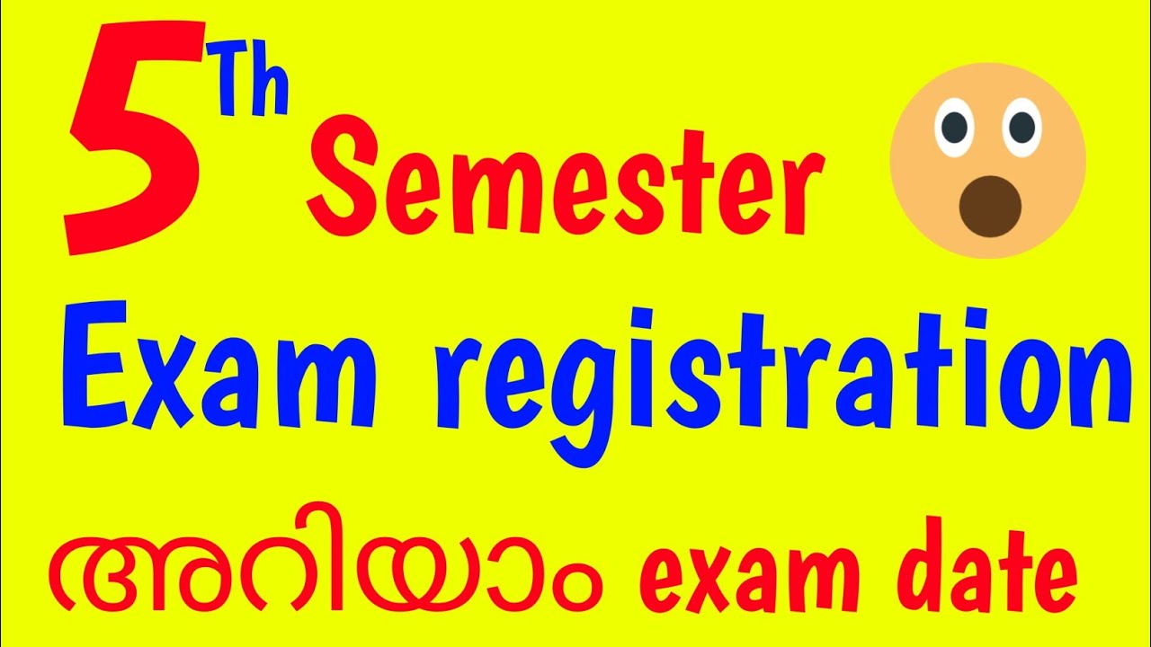 Kerala University 3-Year Degree 5th Semester Exam Registration & Exam Date #asmedia