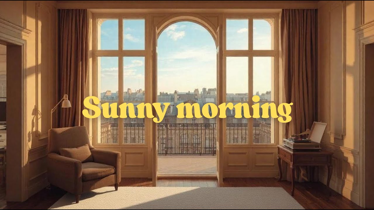 Sunny Morning in Paris ☕ joyful jazz in charming space