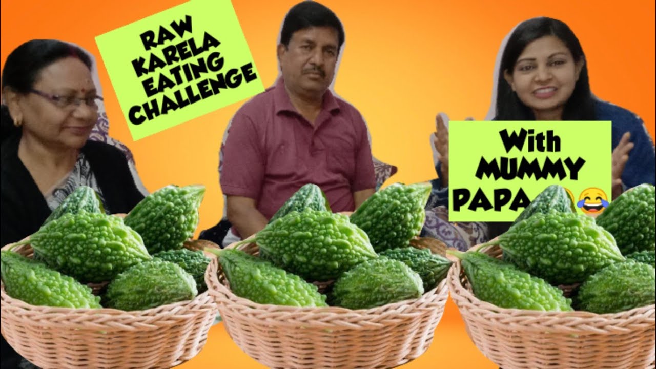 Raw Karela Eating Challenge🙄👍 कच्चे करेले चैलेंज ने की हमारी हालत खराब🤮 🙄😰