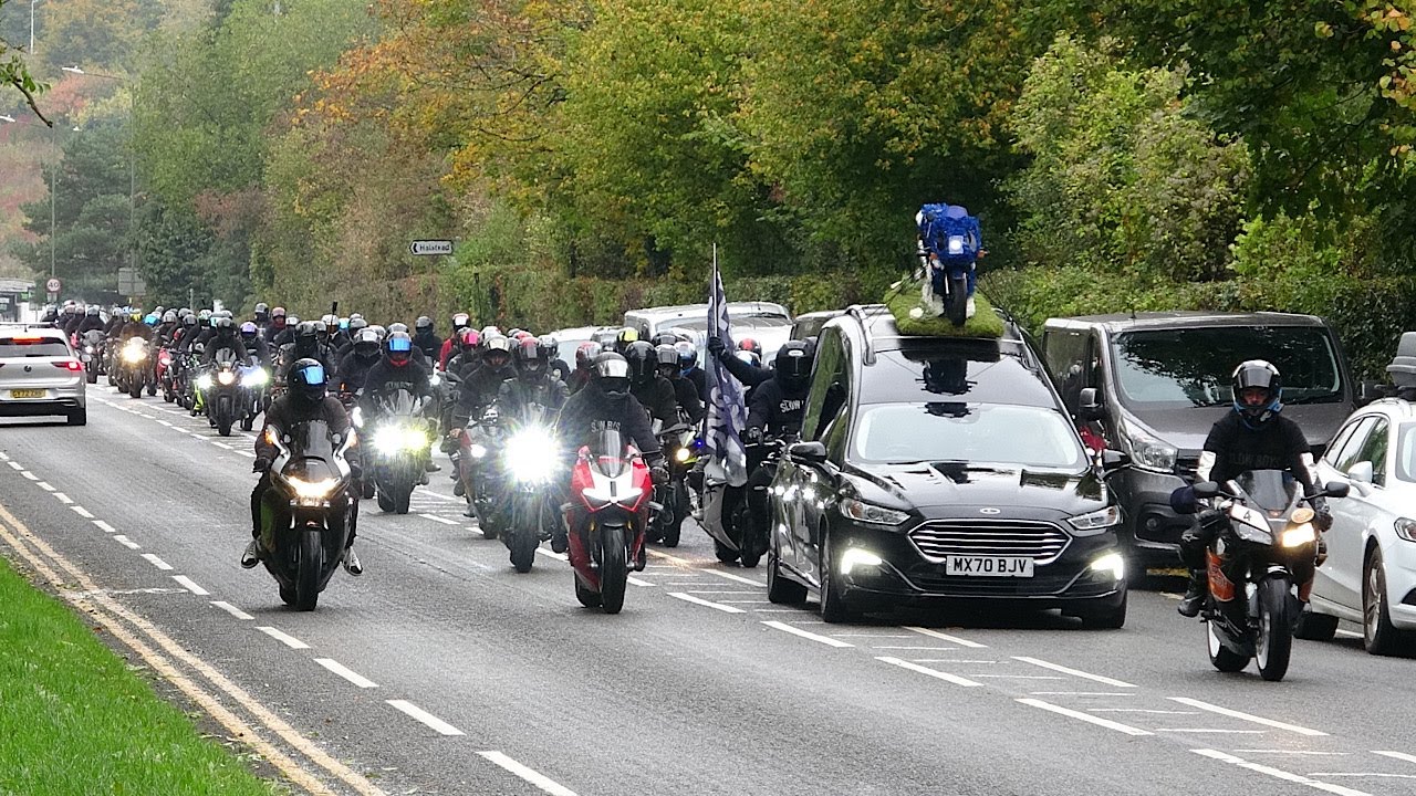 SUPERBIKES UNITE TOGETHER for one last ride with fellow Crew Member.Suzuki GSXR750