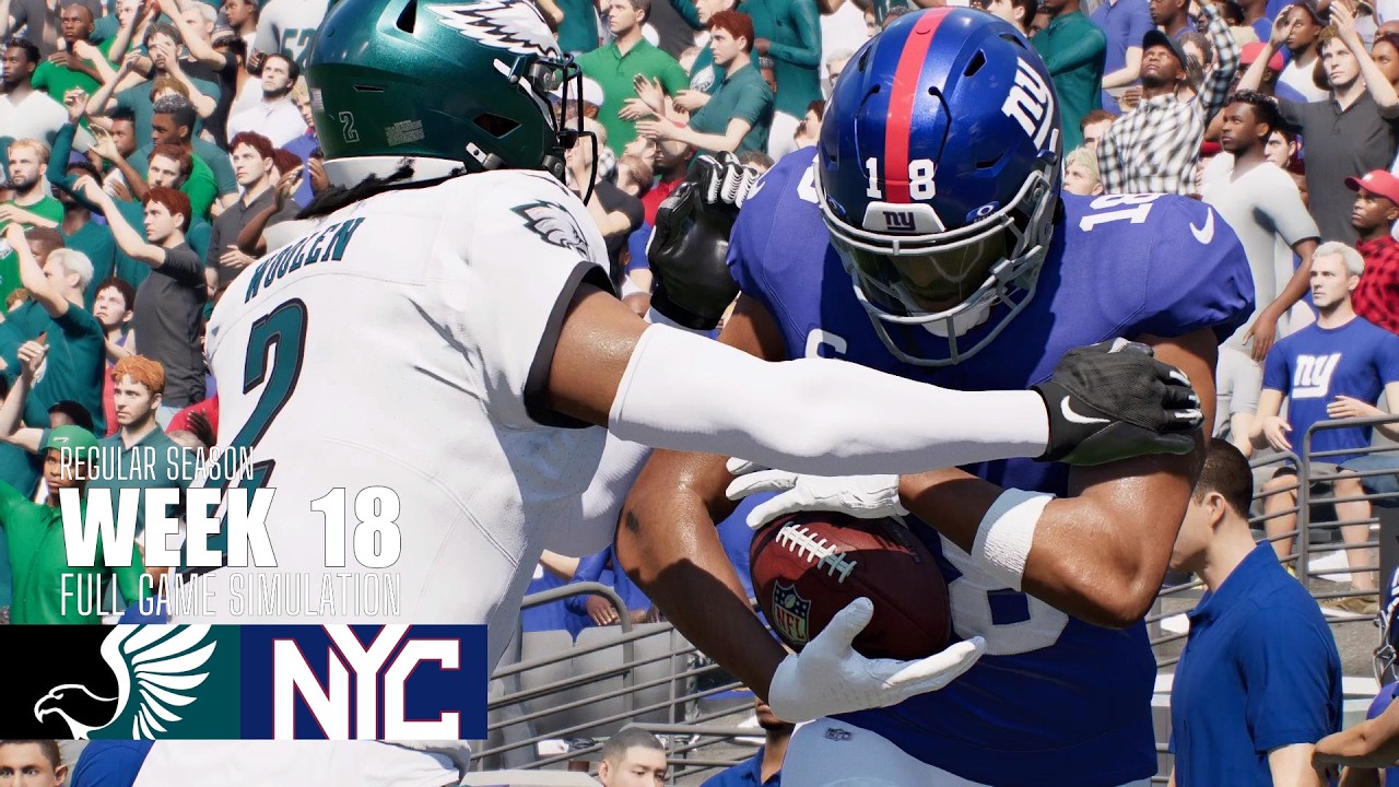 Eagles против Giants | 18-я неделя сезона 2026 | Симуляция Madden NFL 26