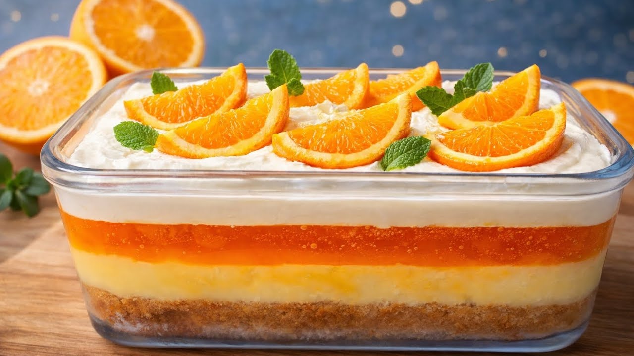 No bake orange dessert  🧡 🍊