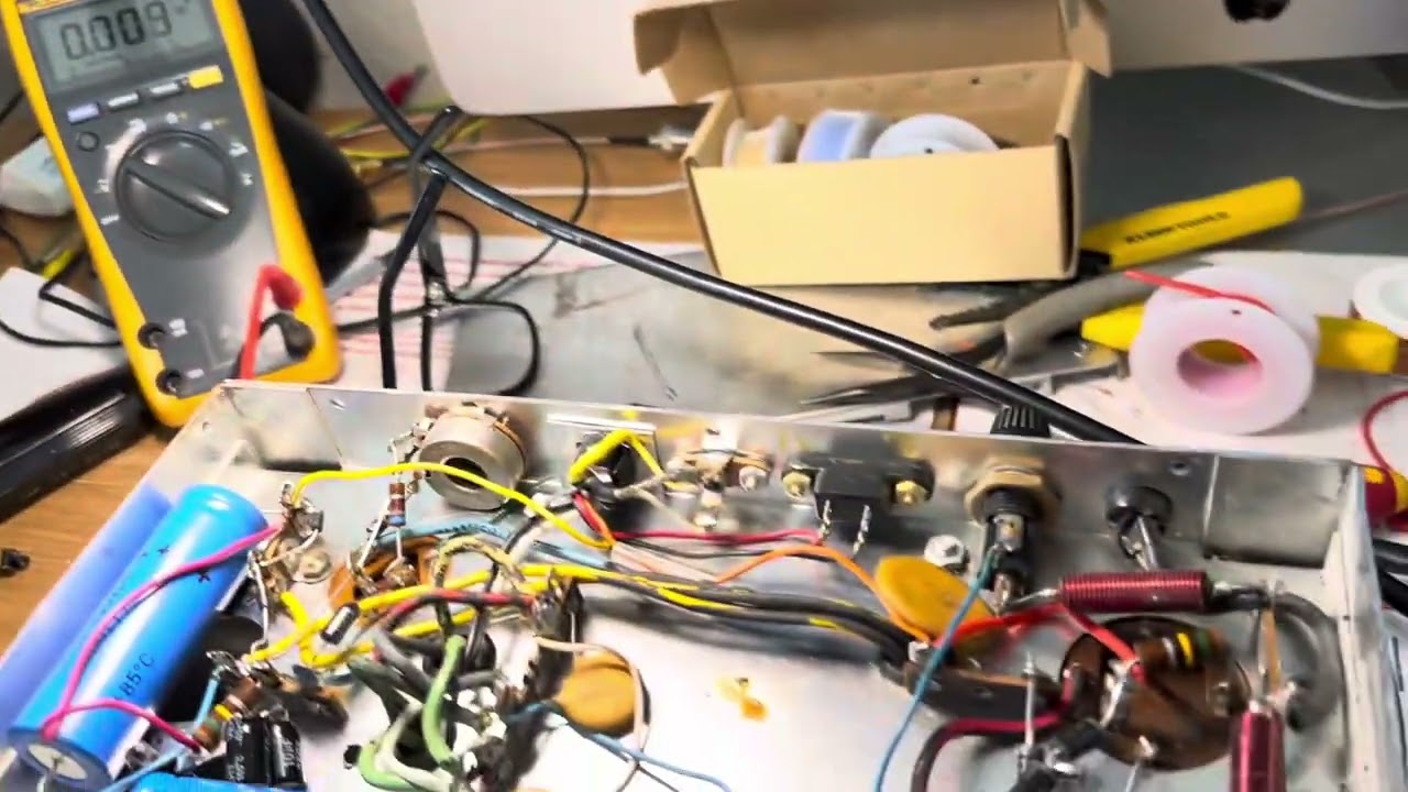 Drake AC4 power supply repaired and Jones connector soldered on test with Drake TR4 test voltages