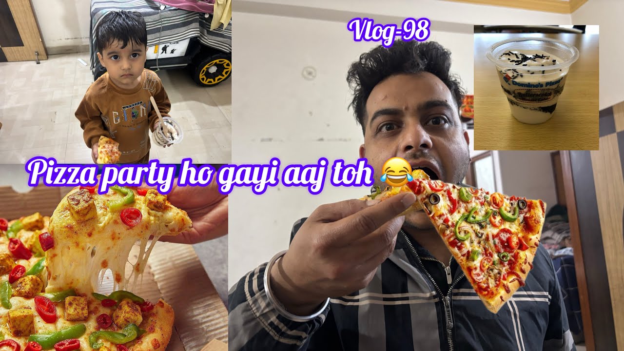Pizza party ho gayi aaj toh #reelkarofeelkaro #food #pizza 